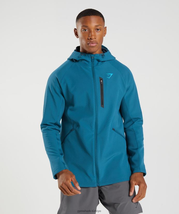 apeks ceketi erkeklerGymshark Atlantik mavisi 02H048819