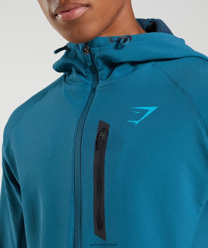 apeks ceketi erkeklerGymshark Atlantik mavisi 02H048819