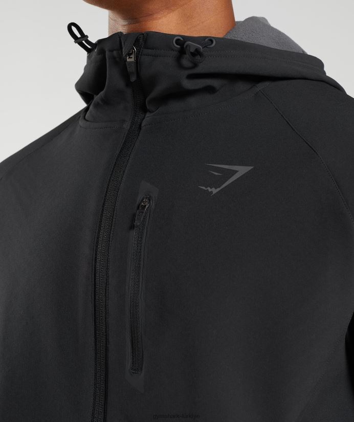 apeks ceketi erkeklerGymshark siyah 02H048869