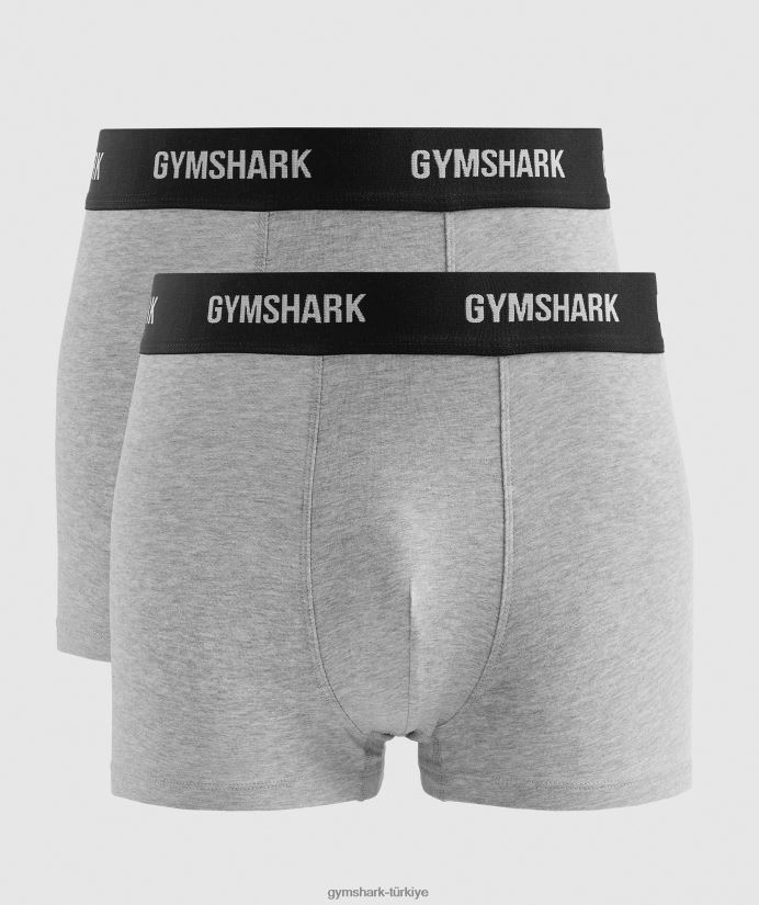 boksörler 2'li paket erkeklerGymshark açık gri marn 02H0481051