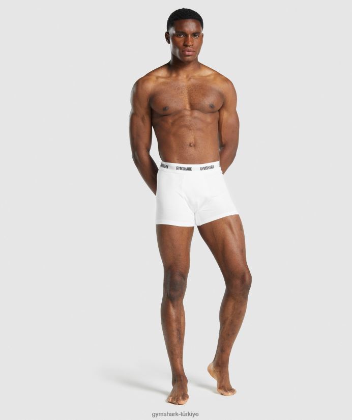 boksörler 2pk erkeklerGymshark beyaz 02H0481048