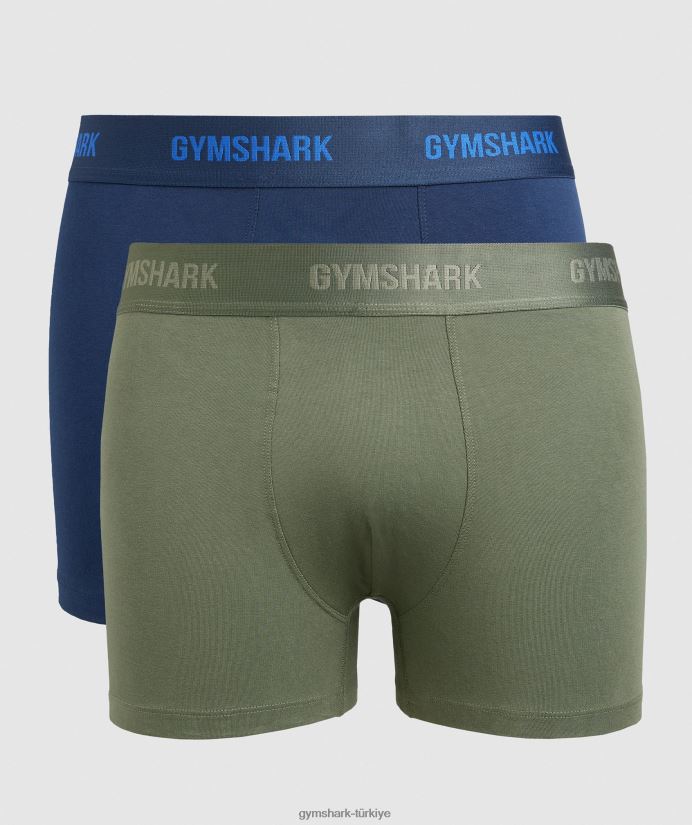 boksörler 2pk erkeklerGymshark çekirdek zeytin/lacivert 02H0481047