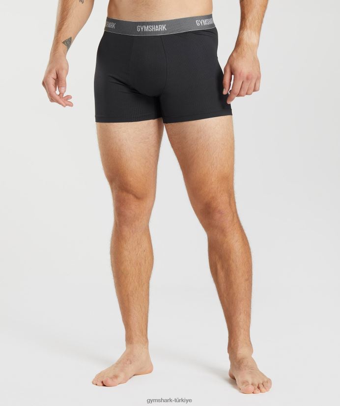 spor teknolojisi boksörleri 2pk erkeklerGymshark siyah 02H0481046