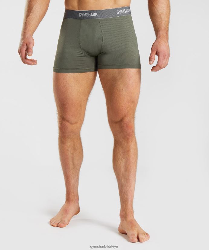 spor teknolojisi boksörleri 2pk erkeklerGymshark siyah/çekirdek zeytin 02H0481045