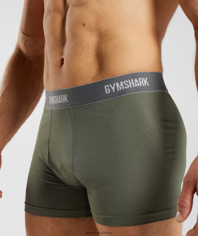 spor teknolojisi boksörleri 2pk erkeklerGymshark siyah/çekirdek zeytin 02H0481045