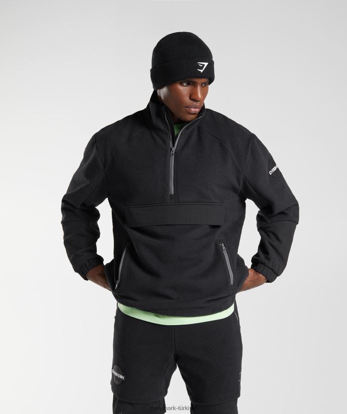 Vibes polar 1/4 zip erkeklerGymshark siyah 02H048858