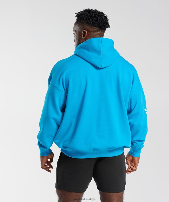 dilim kapşonlu erkeklerGymshark elektrik mavisi 02H048880