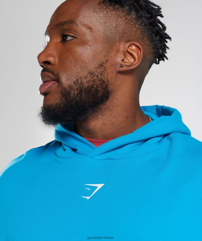 dilim kapşonlu erkeklerGymshark elektrik mavisi 02H048880