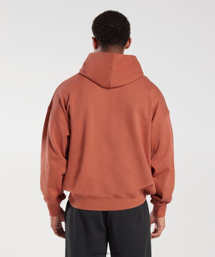 dinlenme gününün vazgeçilmezleri kapşonlu erkeklerGymshark hurma kırmızısı 02H048797