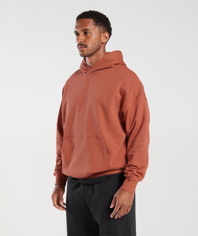 dinlenme gününün vazgeçilmezleri kapşonlu erkeklerGymshark hurma kırmızısı 02H048797