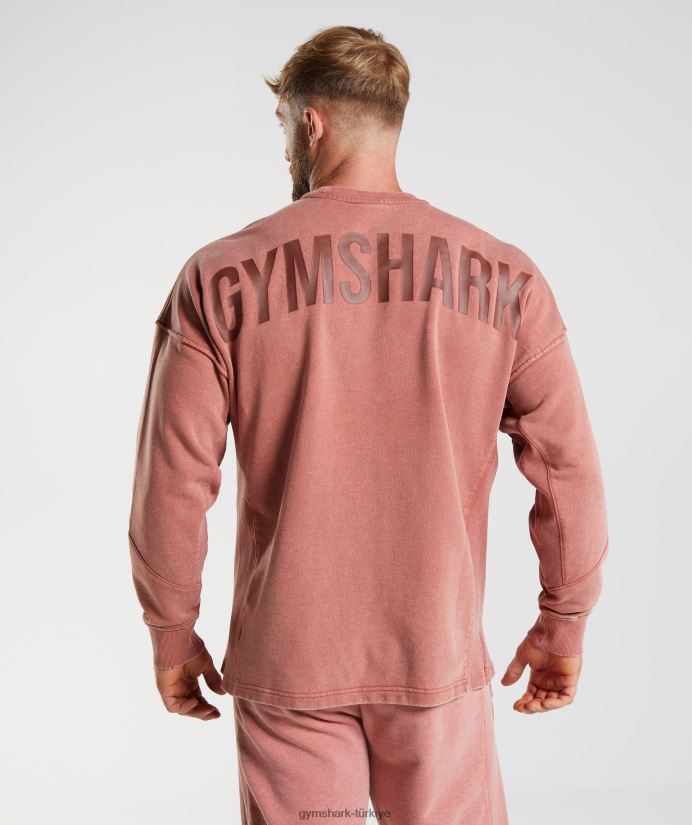 elektrikle yıkanmış mürettebat erkeklerGymshark gül kahverengi 02H048790