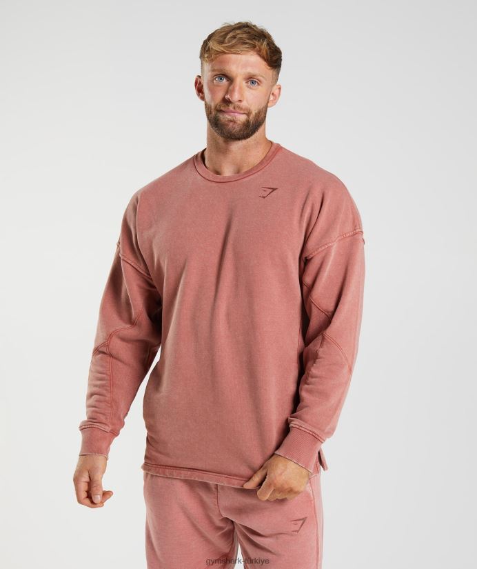 elektrikle yıkanmış mürettebat erkeklerGymshark gül kahverengi 02H048790