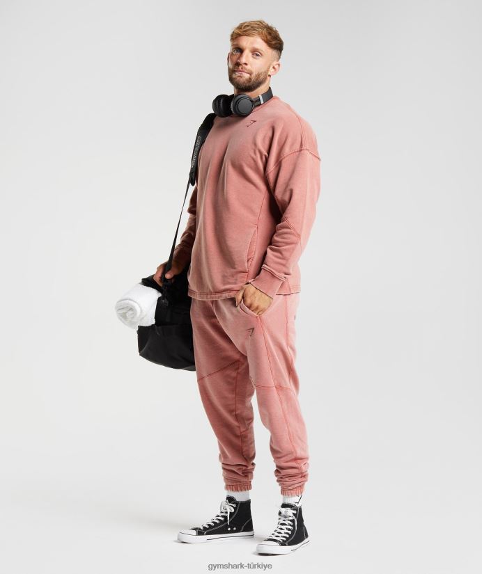 elektrikle yıkanmış mürettebat erkeklerGymshark gül kahverengi 02H048790