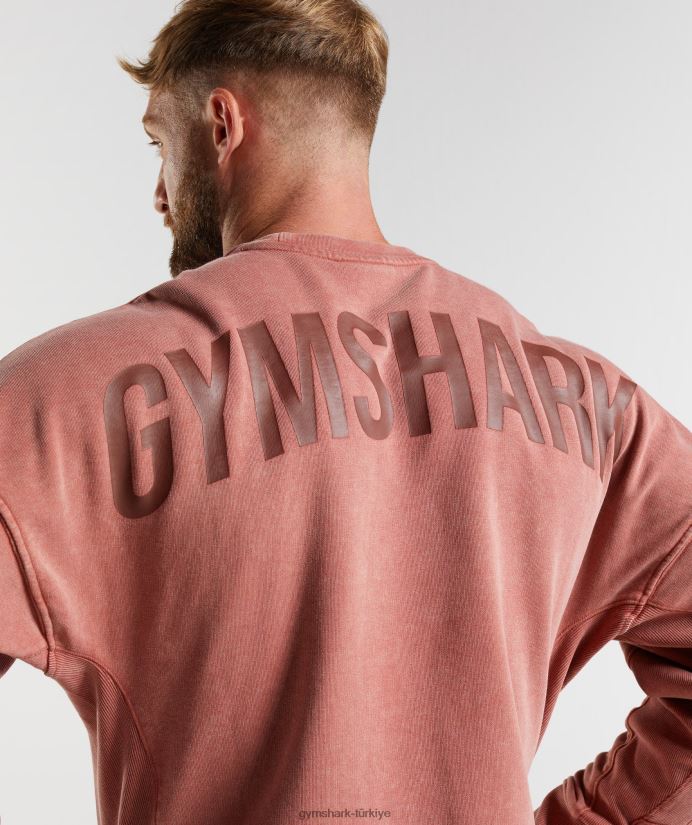 elektrikle yıkanmış mürettebat erkeklerGymshark gül kahverengi 02H048790