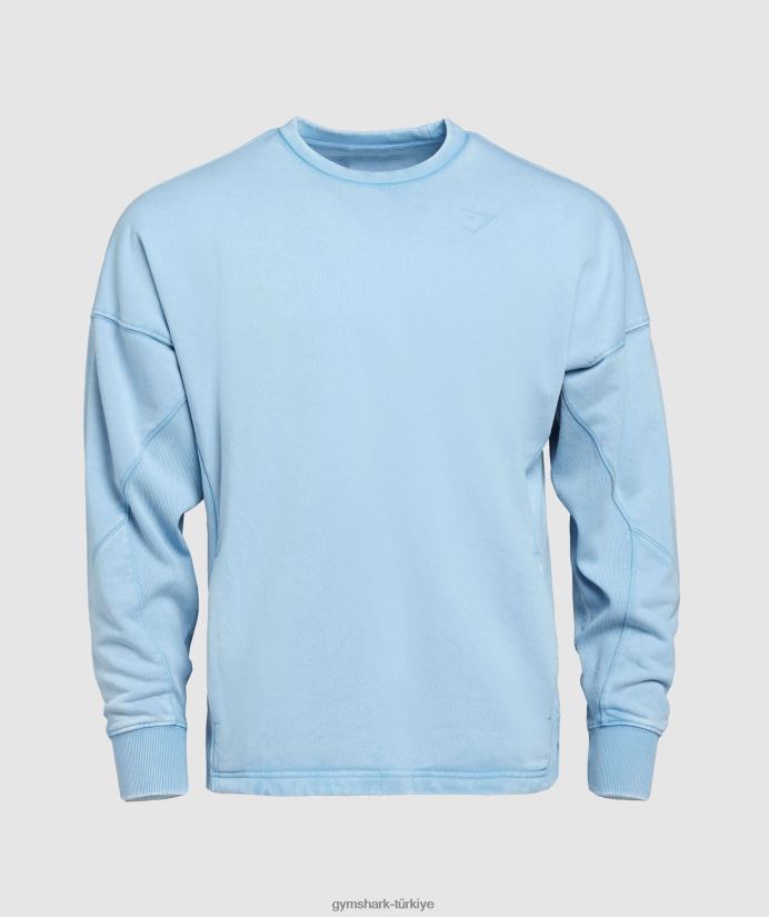 elektrikle yıkanmış mürettebat erkeklerGymshark ozon mavisi 02H048849