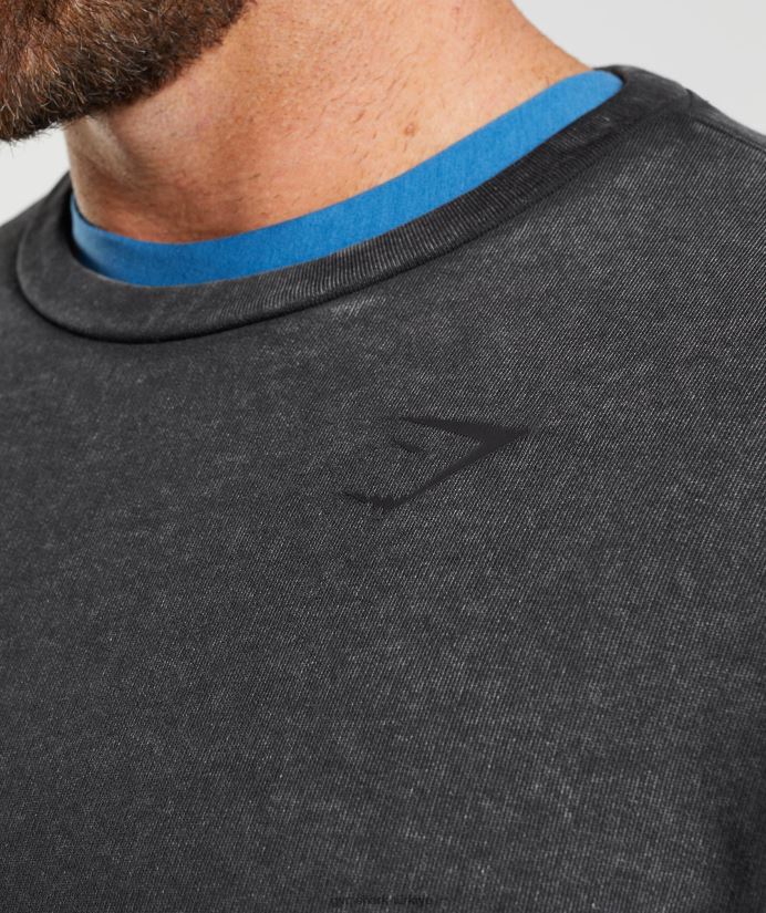 elektrikle yıkanmış mürettebat erkeklerGymshark siyah 02H048851