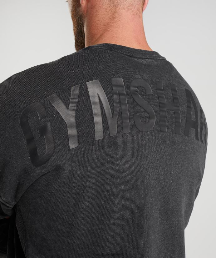 elektrikle yıkanmış mürettebat erkeklerGymshark siyah 02H048851