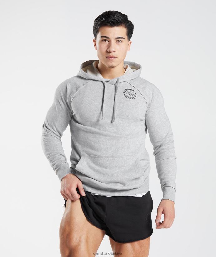 eski kapüşonlu üst erkeklerGymshark açık gri marn 02H048837