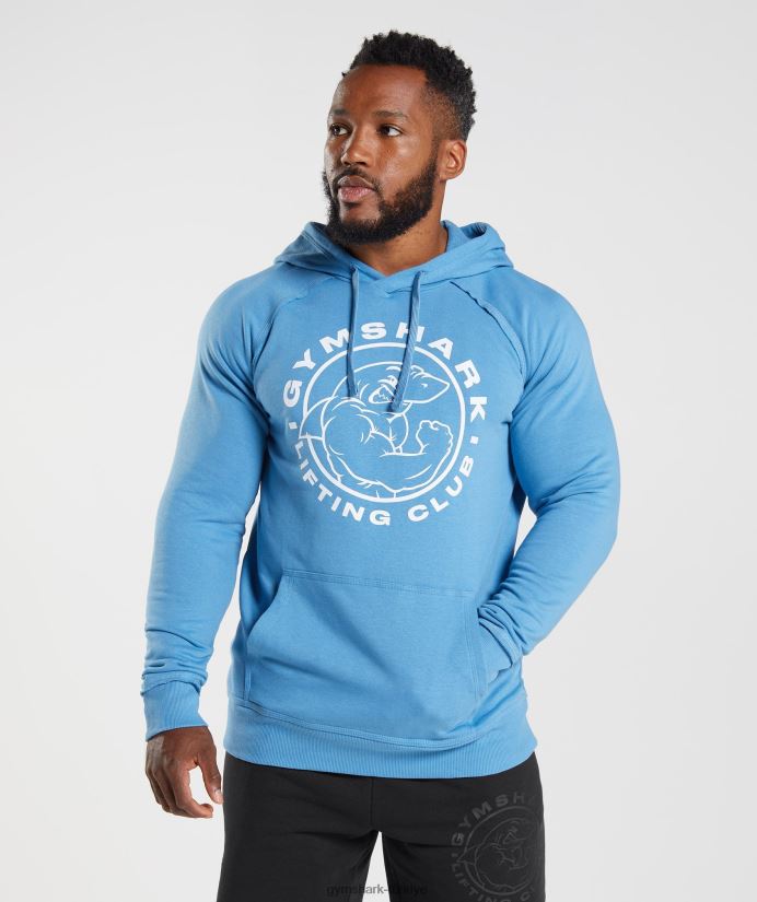 eski kapüşonlu üst erkeklerGymshark kıyı mavisi 02H048855