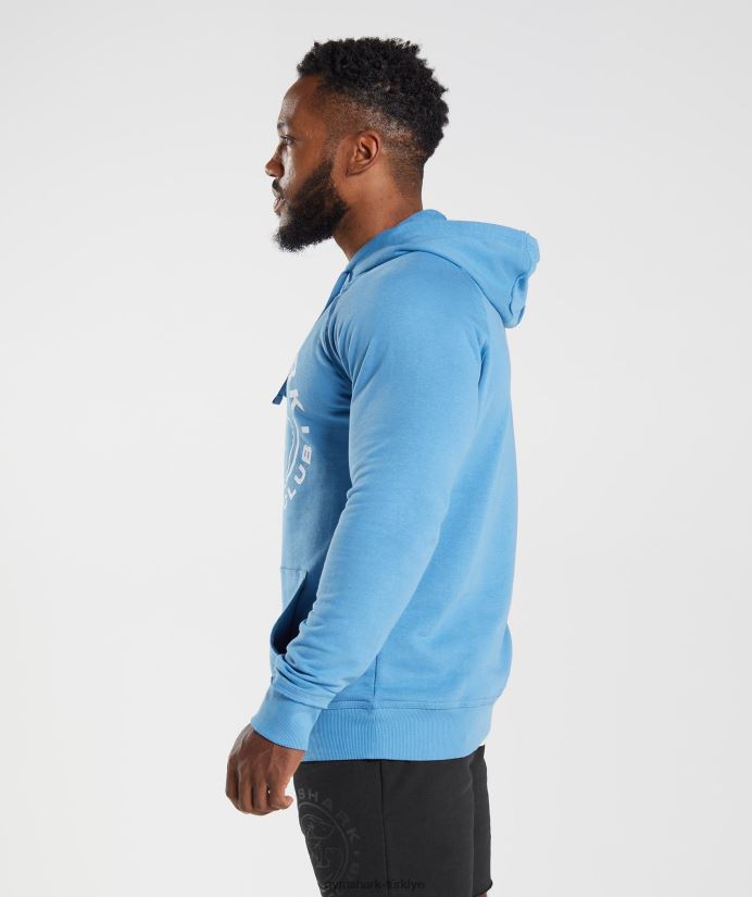 eski kapüşonlu üst erkeklerGymshark kıyı mavisi 02H048855