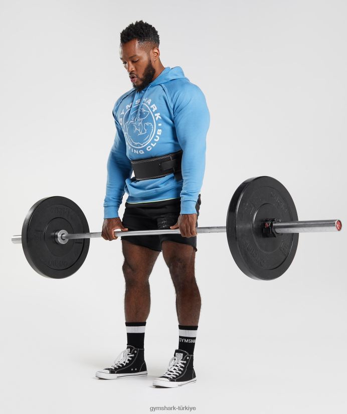 eski kapüşonlu üst erkeklerGymshark kıyı mavisi 02H048855