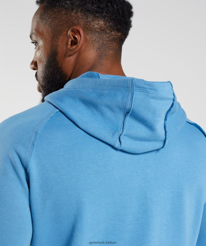 eski kapüşonlu üst erkeklerGymshark kıyı mavisi 02H048855