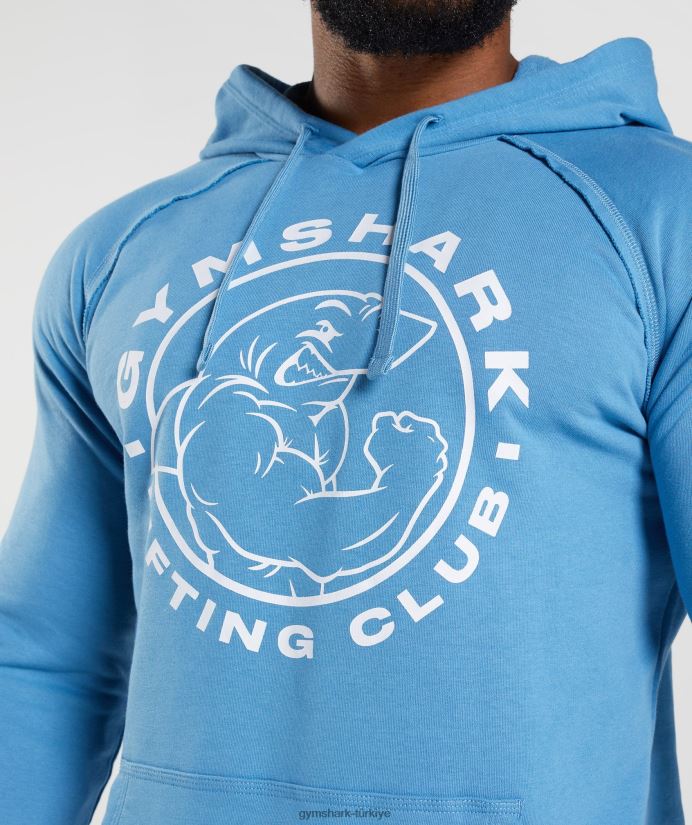 eski kapüşonlu üst erkeklerGymshark kıyı mavisi 02H048855