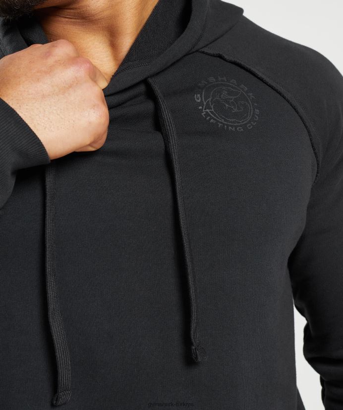 eski kapüşonlu üst erkeklerGymshark siyah 02H048824