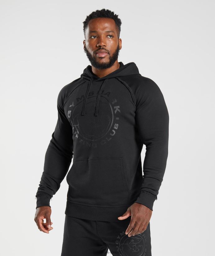 eski kapüşonlu üst erkeklerGymshark siyah 02H048843