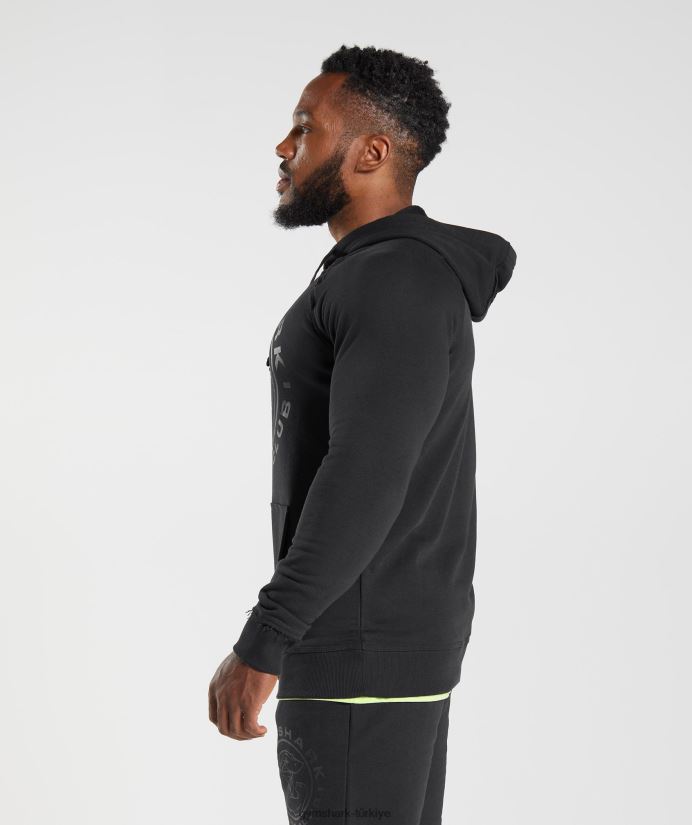 eski kapüşonlu üst erkeklerGymshark siyah 02H048843