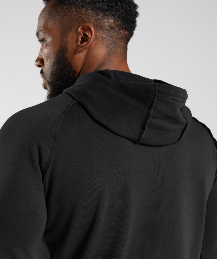 eski kapüşonlu üst erkeklerGymshark siyah 02H048843