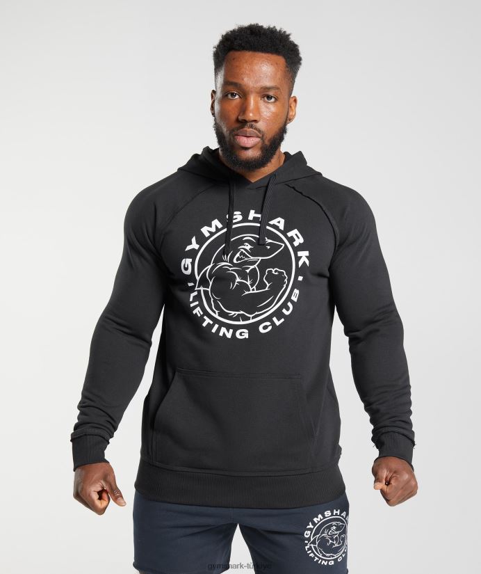 eski kapüşonlu üst erkeklerGymshark siyah 02H048850