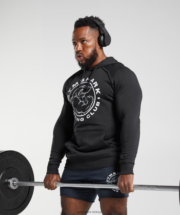 eski kapüşonlu üst erkeklerGymshark siyah 02H048850