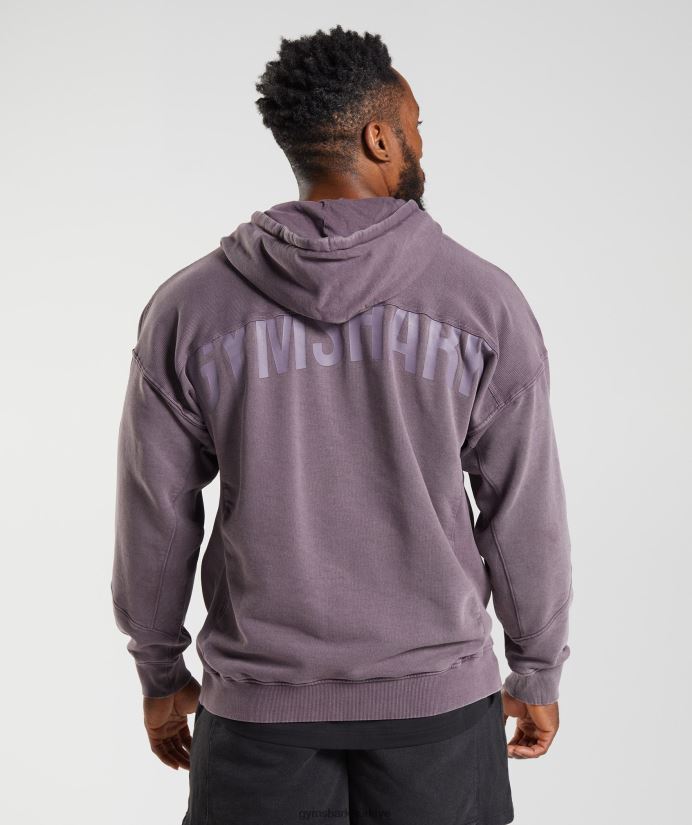 güç yıkanmış kapşonlu erkeklerGymshark misk leylak 02H048788