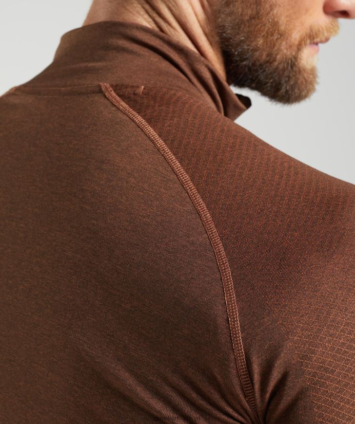 hayati 1/4 zip erkeklerGymshark hurma kırmızısı/trüf mantarı kahverengi 02H048826