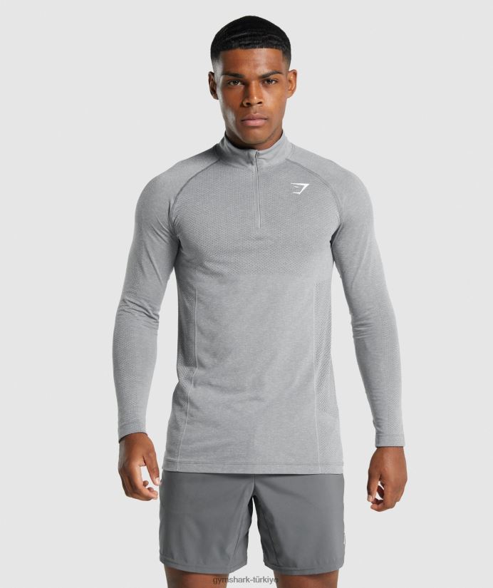 hayati ışık 1/4 zip erkeklerGymshark kömür marn 02H048845