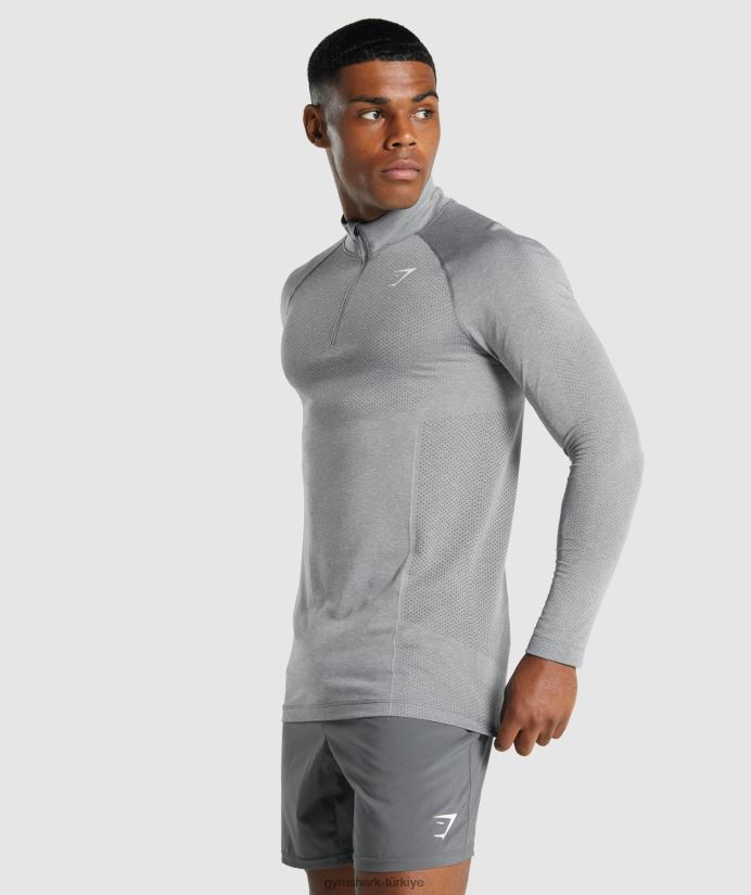 hayati ışık 1/4 zip erkeklerGymshark kömür marn 02H048845