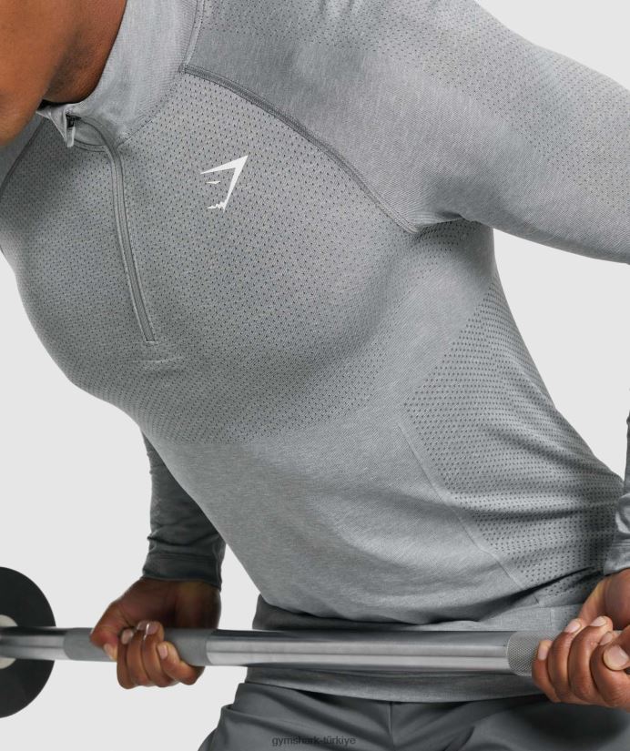 hayati ışık 1/4 zip erkeklerGymshark kömür marn 02H048845