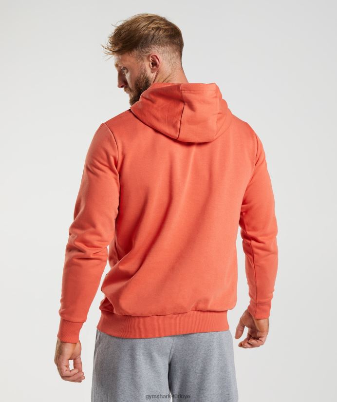 köpekbalığı dolgulu kapüşonlu üst erkeklerGymshark fırtına kırmızısı 02H048865