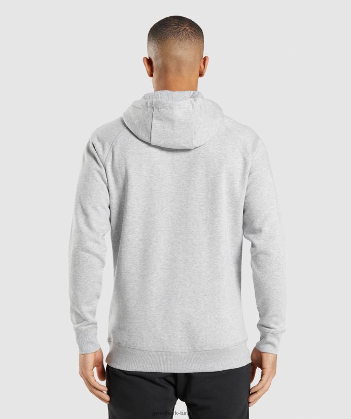 kret kapşonlu erkeklerGymshark açık gri marn 02H048789