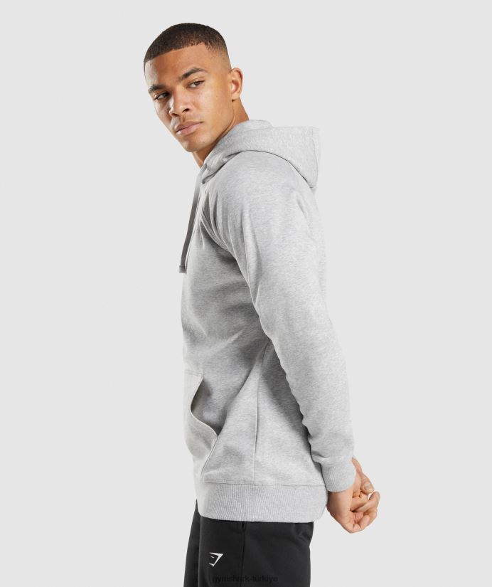 kret kapşonlu erkeklerGymshark açık gri marn 02H048789