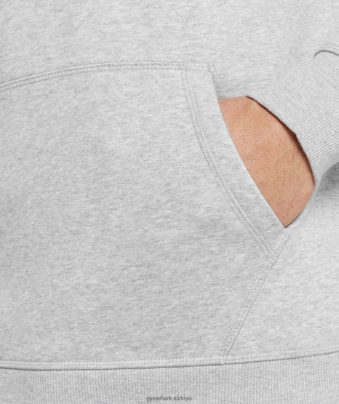 kret kapşonlu erkeklerGymshark açık gri marn 02H048789