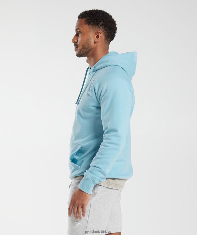 kret kapşonlu erkeklerGymshark buzdağı mavisi 02H048879