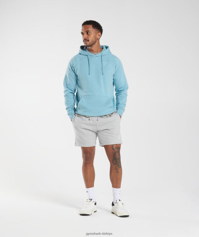 kret kapşonlu erkeklerGymshark buzdağı mavisi 02H048879