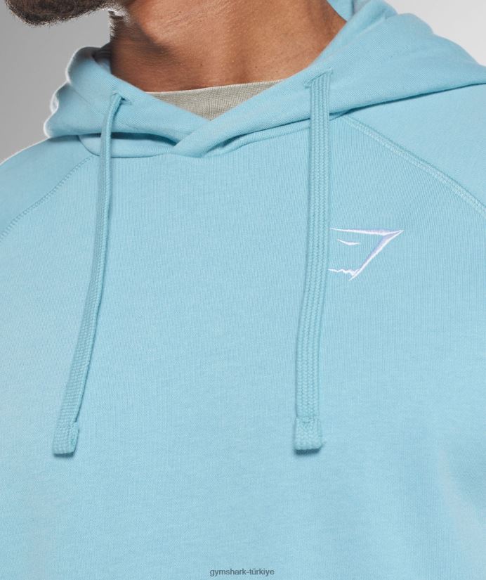 kret kapşonlu erkeklerGymshark buzdağı mavisi 02H048879