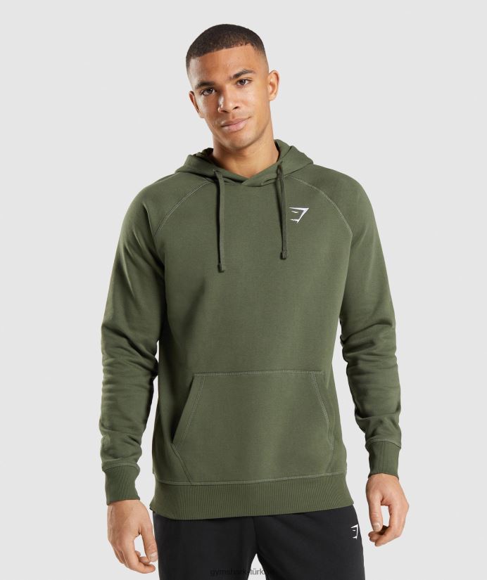kret kapşonlu erkeklerGymshark çekirdek zeytin 02H048806