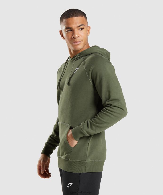 kret kapşonlu erkeklerGymshark çekirdek zeytin 02H048806