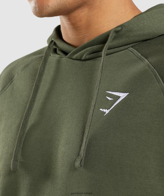 kret kapşonlu erkeklerGymshark çekirdek zeytin 02H048806