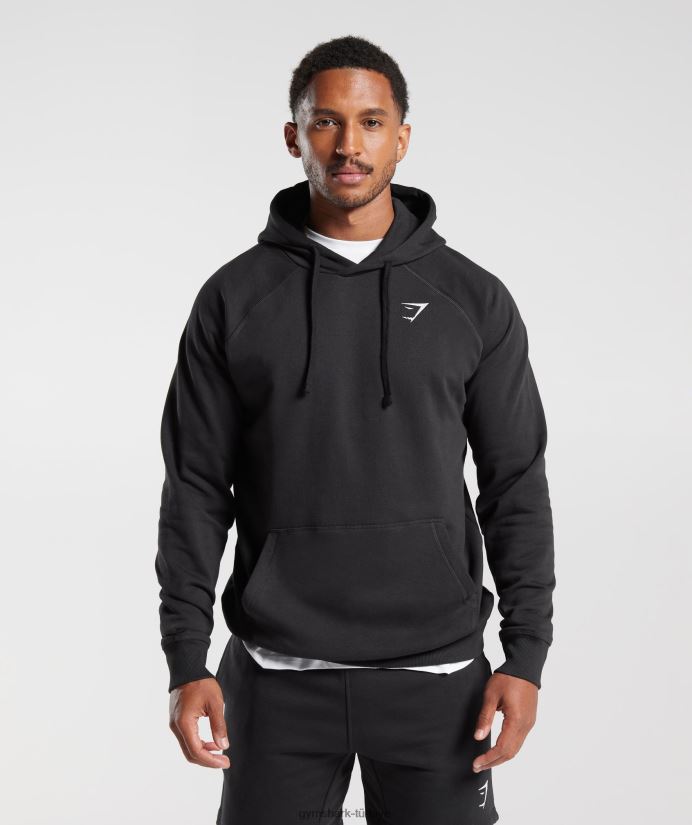 kret kapşonlu erkeklerGymshark siyah 02H048808