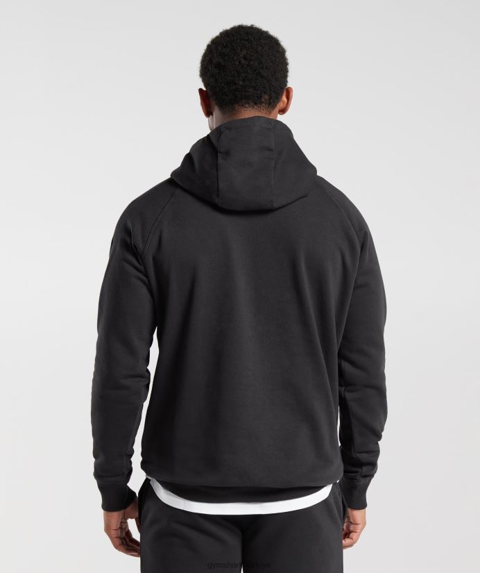 kret kapşonlu erkeklerGymshark siyah 02H048808